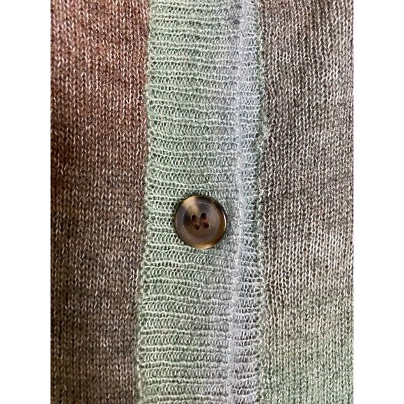 NWT‎ Women's M Hayden Los Angeles Brown Orange Green Ombre Sweater Cardigan - Picture 4 of 7